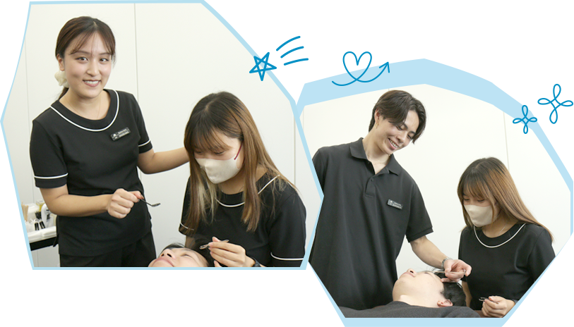 お客様が施術後に鏡を見たときの驚きや喜びが励みにイメージ