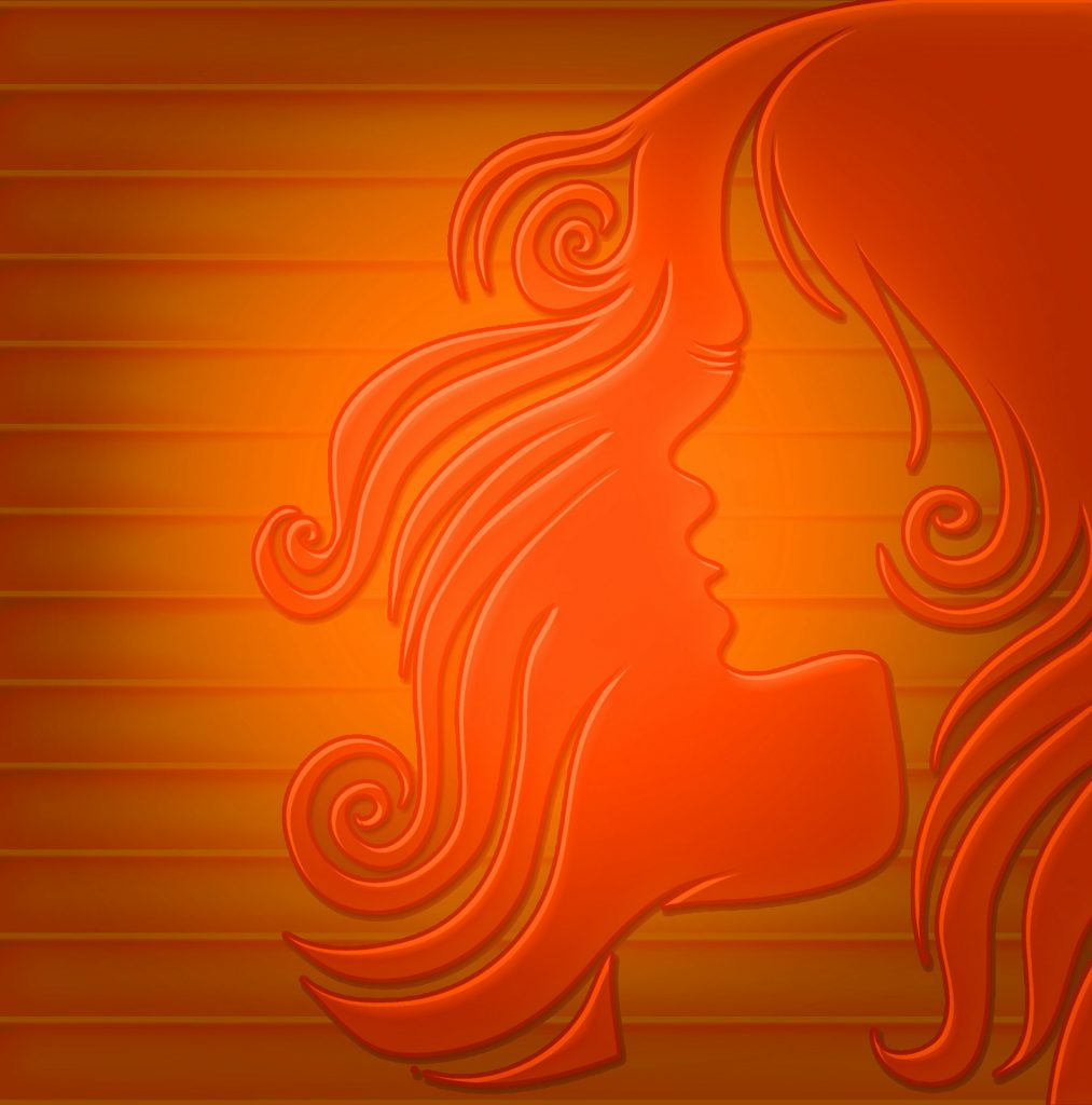 女性の横顔イラスト