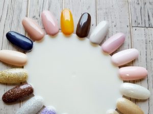 ワンカラーのネイル見本