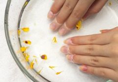 ネイルパックの様子